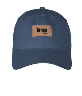 Ahead Largo Washed Twill Baseball Hat with Tan Rectangle Patch - Color: Blue Ridge