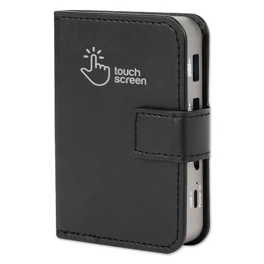 Charging Hub Kit with Leatherette Travel Case in Black