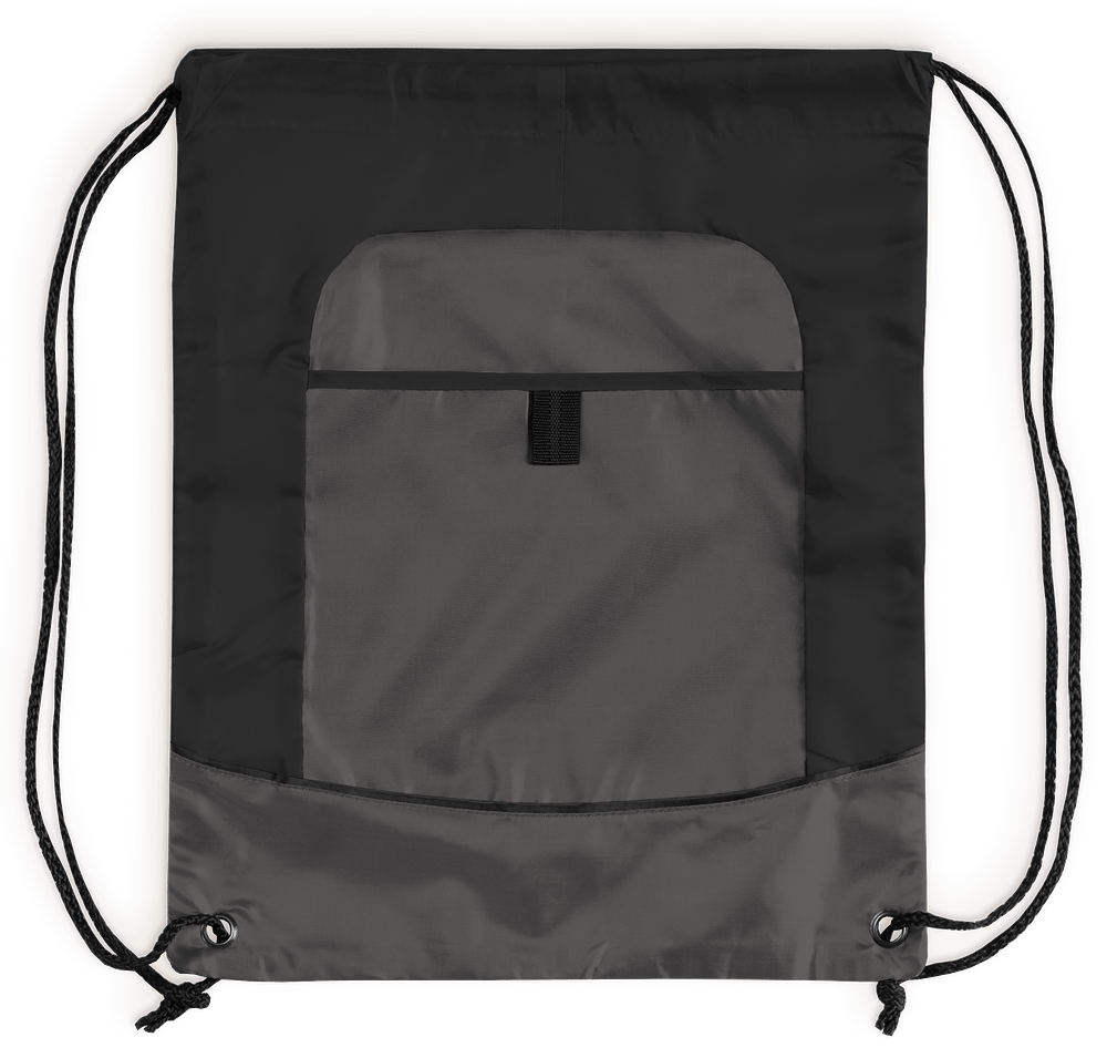 Port Authority Pocket Drawstring Bag-default