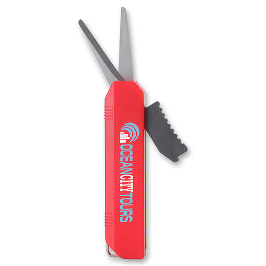 Slim Trim Folding Travel Scissors in White