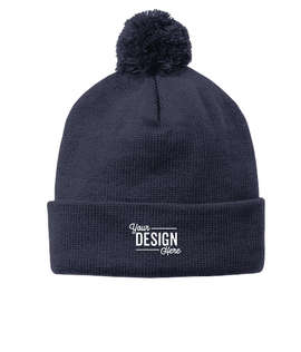 Sport-Tek Solid Pom Pom Beanie