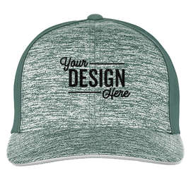 Pacific Headwear Aggressive Heather Trucker Hat - Color: Dark Green / Dark Green