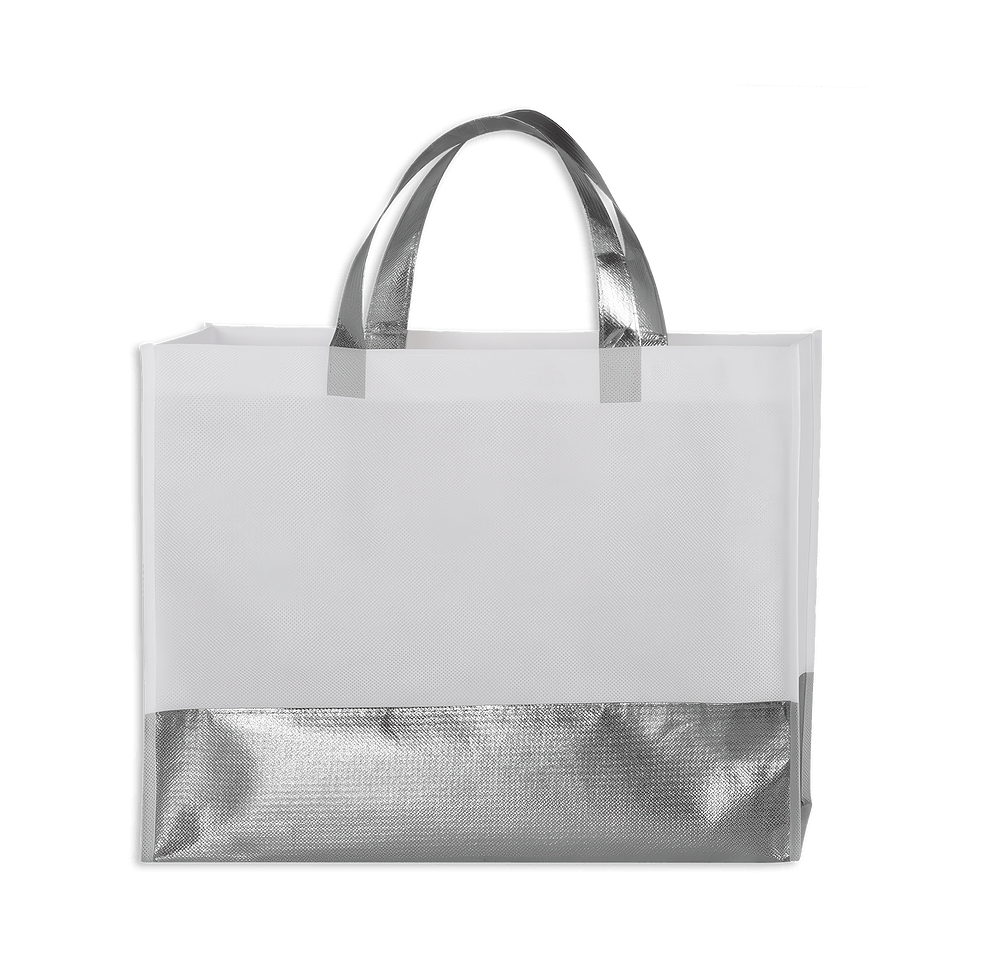 Flair Metallic Accent Non-Woven Tote Bag-default