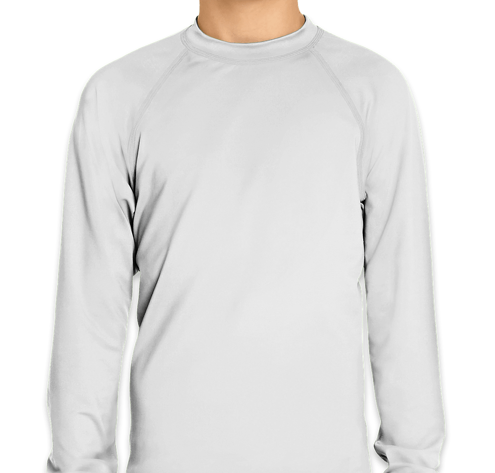 Wet Effect Youth Long Sleeve Rash Guard Shirt-default