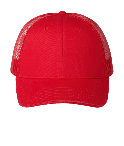 Valucap Sandwich Six Panel Trucker Hat in Red