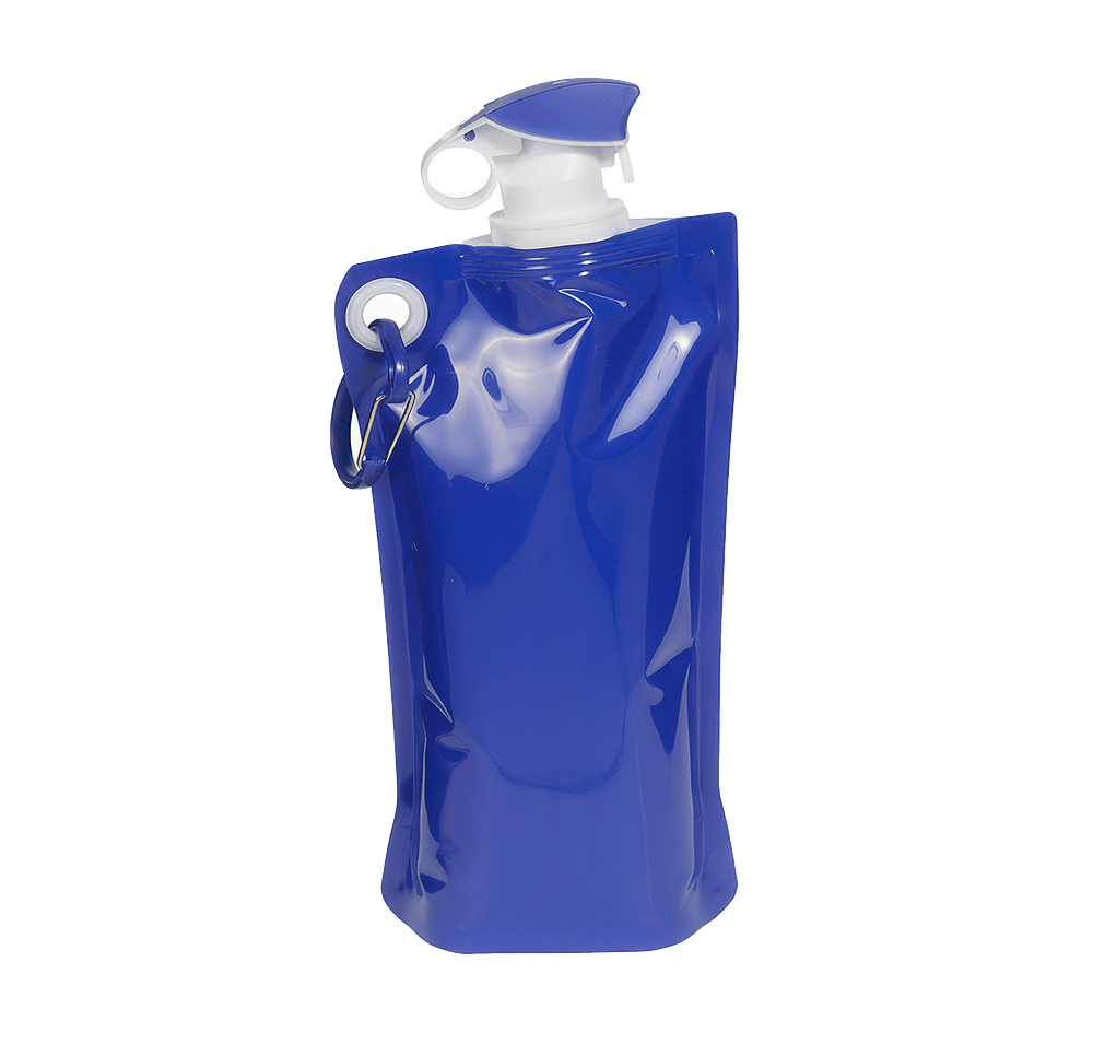27 oz. Flip Top Foldable Recycled Water Bottle with Carabiner-default