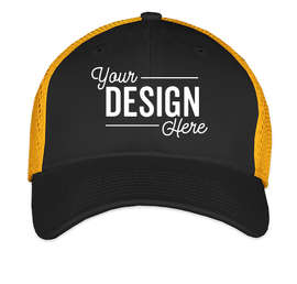 New Era 39THIRTY Stretch Fit Mesh Hat - Color: Black / Gold