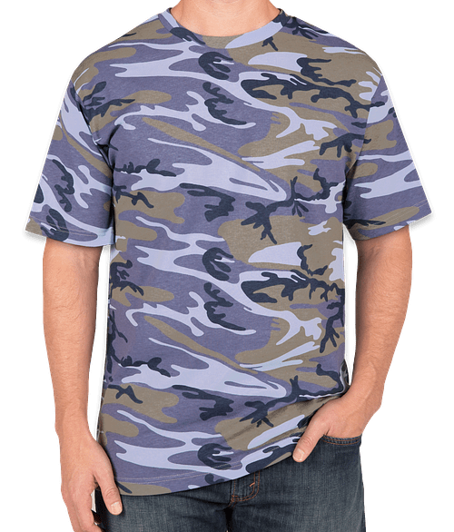 Code Five Camo T-shirt in Blue Woodland