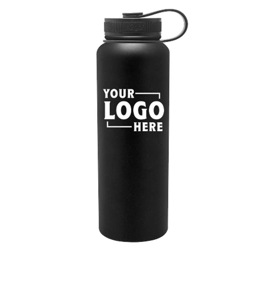 40 oz. h2go Venture Copper Vacuum Insulated Water Bottle in Black