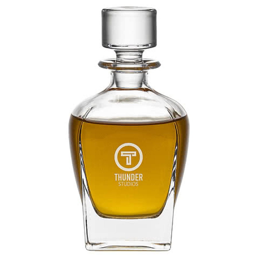 Laser Etched 24 oz. Sterling Heathfield Decanter with Lid in Clear