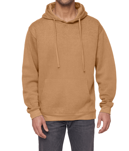 Live & Tell by LAT Elevated Fleece Pullover Hoodie in Coyote Brown
