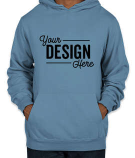 Port & Company Pigment Dyed Pullover Hoodie - Color: Blue Moon