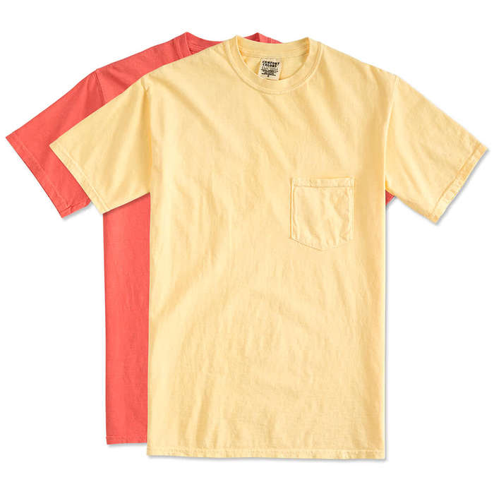 Comfort Colors 100% Cotton Pocket T-shirt - Design Short Sleeve T- shirts Online at CustomInk.com