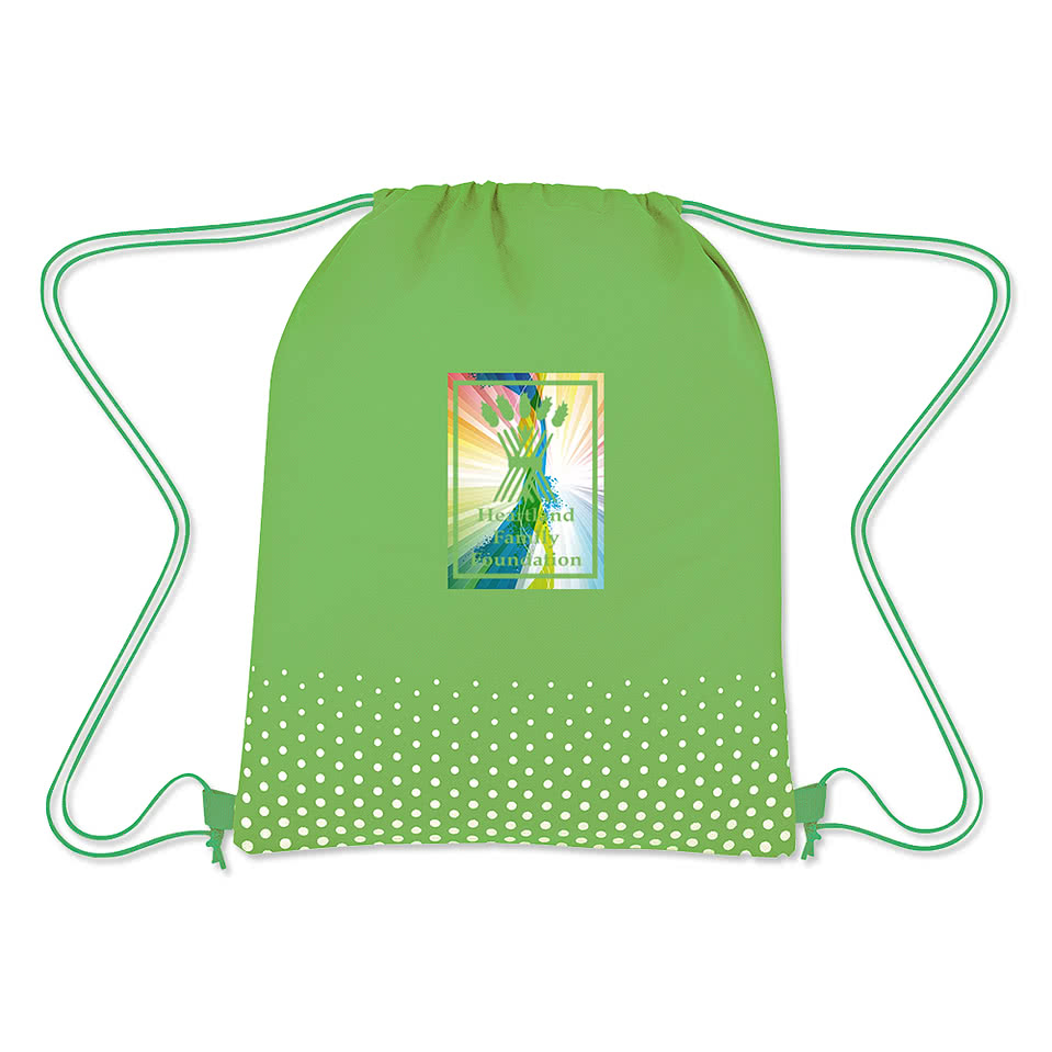 Full Color Connect the Dots Drawstring Bag
