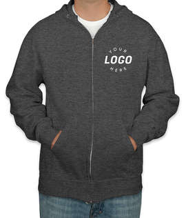 Jerzees Nublend 50/50 Zip Hoodie - Color: Black Heather