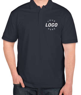 Port Authority Silk Touch Performance Polo - Screen Printed - Color: Navy