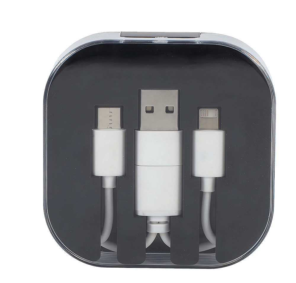 Tetra 4-in-1 Charging Cable With Recycled ABS Case & Built-In Phone Stand-default