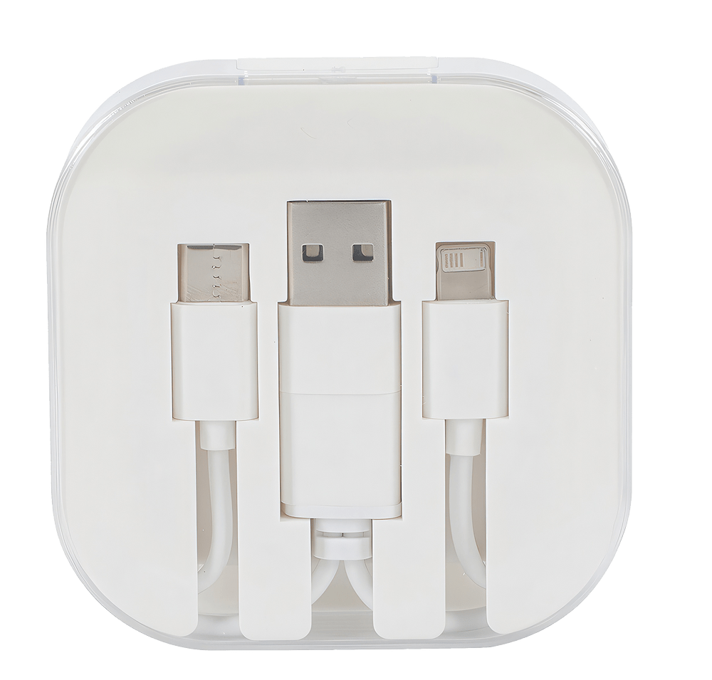 Tetra 4-in-1 Charging Cable With Recycled ABS Case & Built-In Phone Stand-default