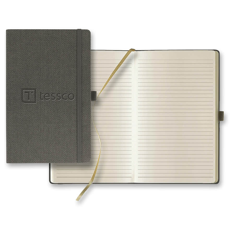 Castelli Debossed Montana Medio Lined Hard Cover Notebook