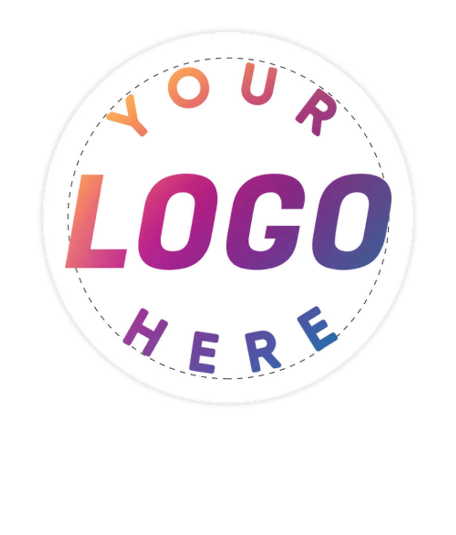 Full Color 2 in. Circle Magnet in White