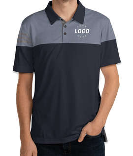 Adidas 3-Stripes Colorblock Performance Polo - Color: Collegiate Navy / Mid Grey