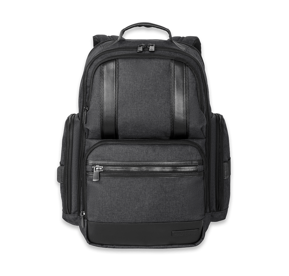 Brooks Brothers Grant Leather Trim 16" Computer Backpack-default