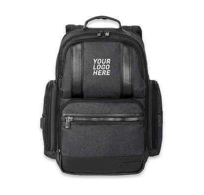 Brooks Brothers Grant Leather Trim 16" Computer Backpack-default