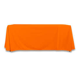 Full Color 6' Poplin Throw Tablecloth - Color: Orange