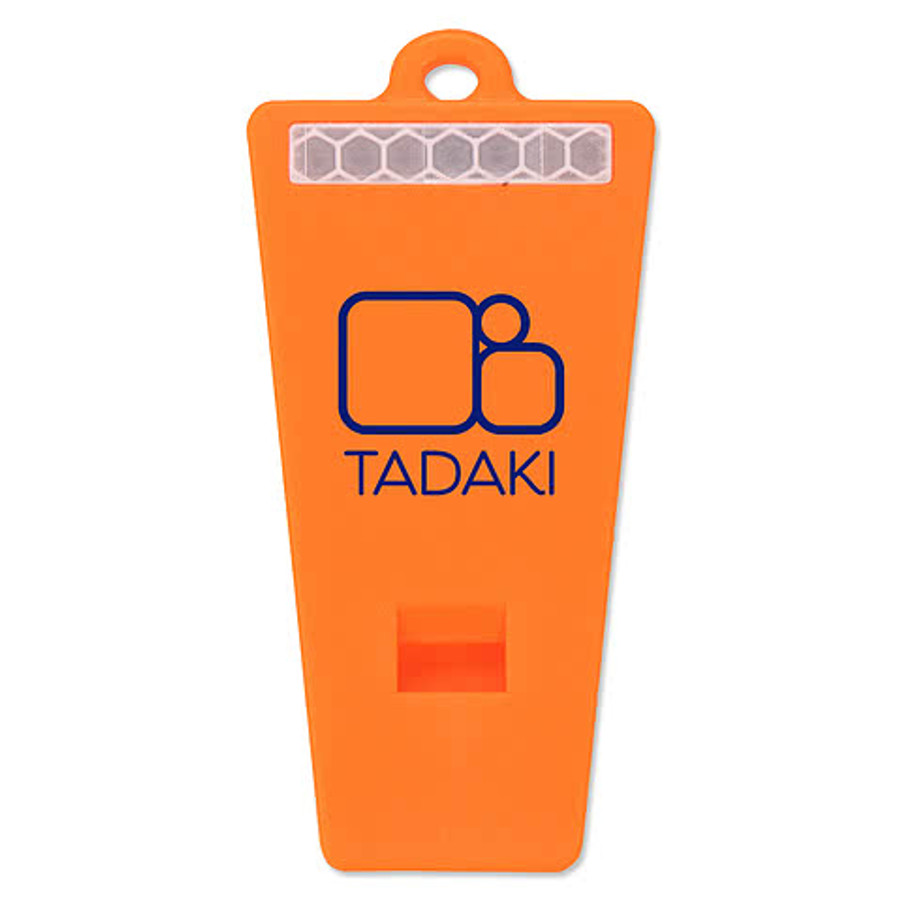 Safety First Reflective Whistle in Orange