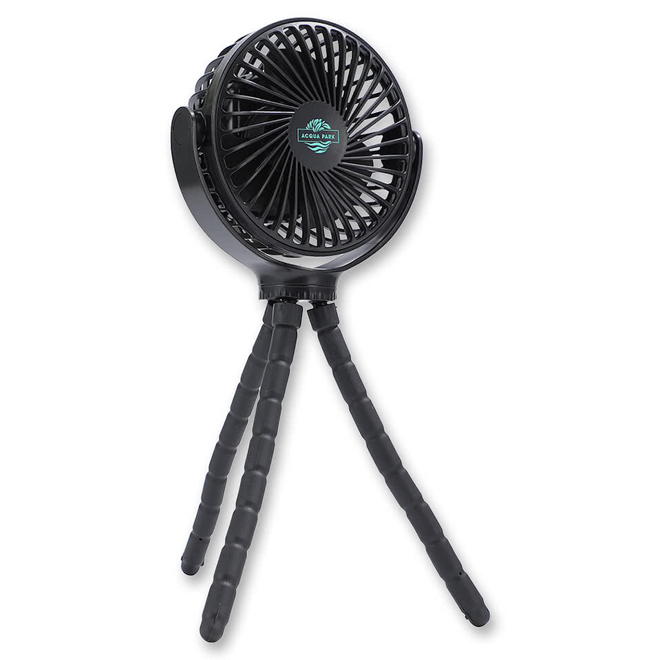Twisty Rechargeable Portable Fan with Bendable Tripod Feet