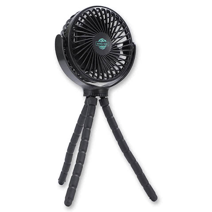 Twisty Rechargeable Portable Fan with Bendable Tripod Feet in White