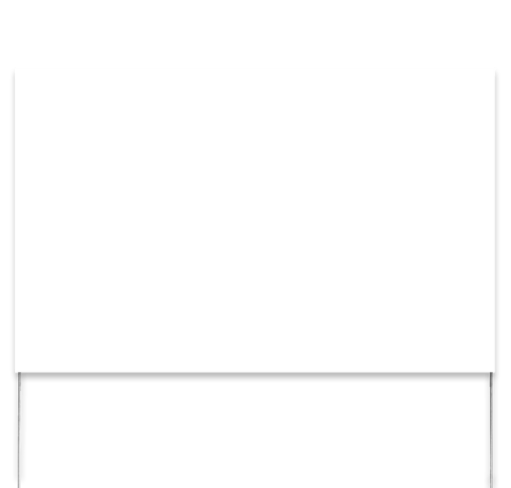 Full Color 22" x 14" Poster Yard Sign with Metal Frame-default