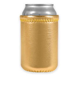 Metallic Neoprene Can Cooler - Color: Metallic Gold