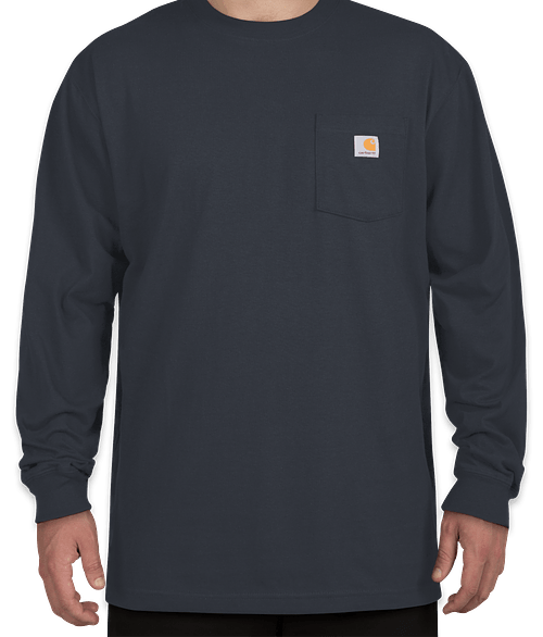 Carhartt Workwear Crewneck Long Sleeve Pocket T-shirt in Navy