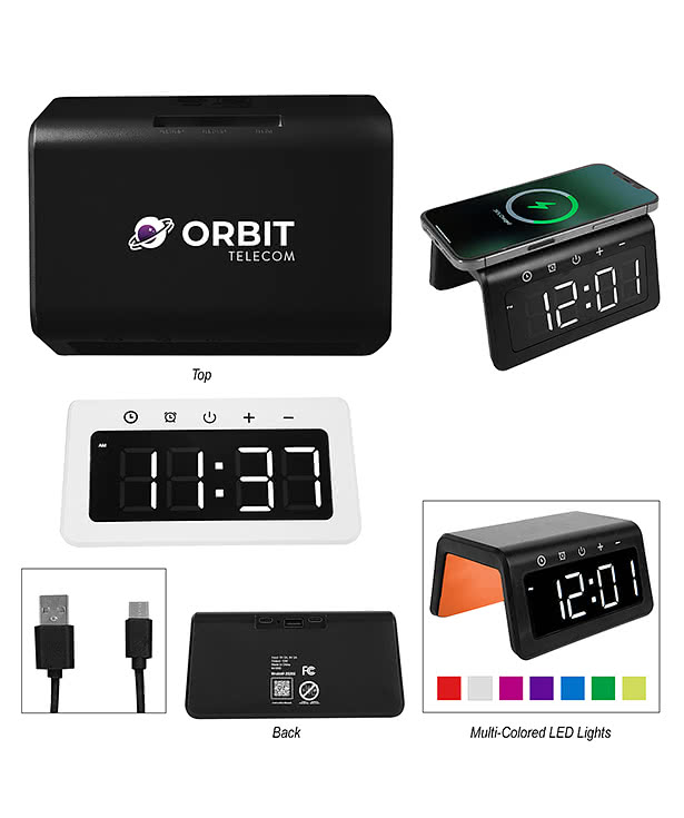 15W Light-Up Wireless Charger & Alarm Clock