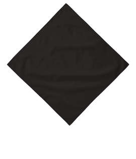 Augusta 100% Cotton Solid Bandana (Corner Design) - Color: Black