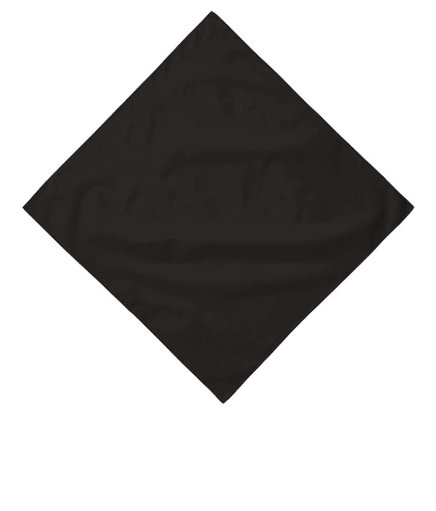 Augusta 100% Cotton Solid Bandana (Corner Design) in Black