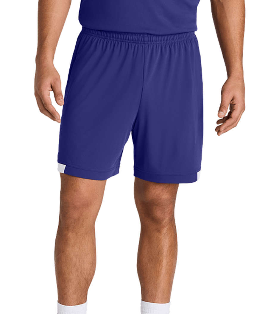 Sport-Tek Club Recycled Performance Shorts in Purple / White