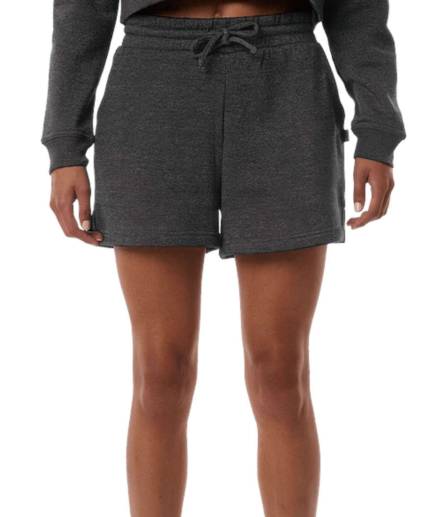 Boxercraft Women’s Fleece High Waisted Shorts in Charcoal Heather