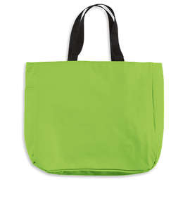 Port Authority Durable Side Pocket Poly Canvas Tote Bag - Color: Bright Lime