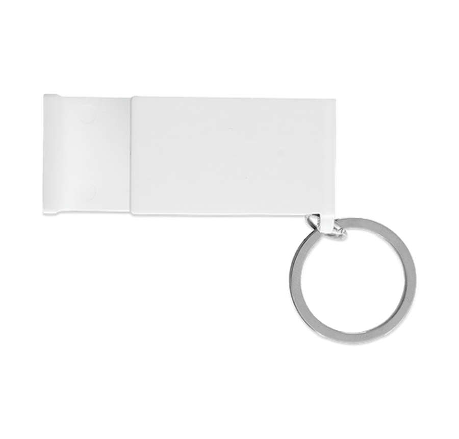 Recycled Clip Phone Stand Keychain in WHITE