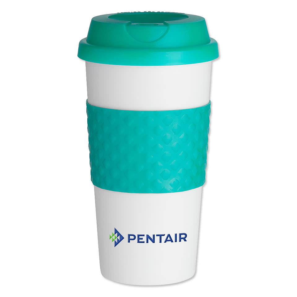 Full Color 16 oz. Wake-Up Classic Plastic Coffee Cup