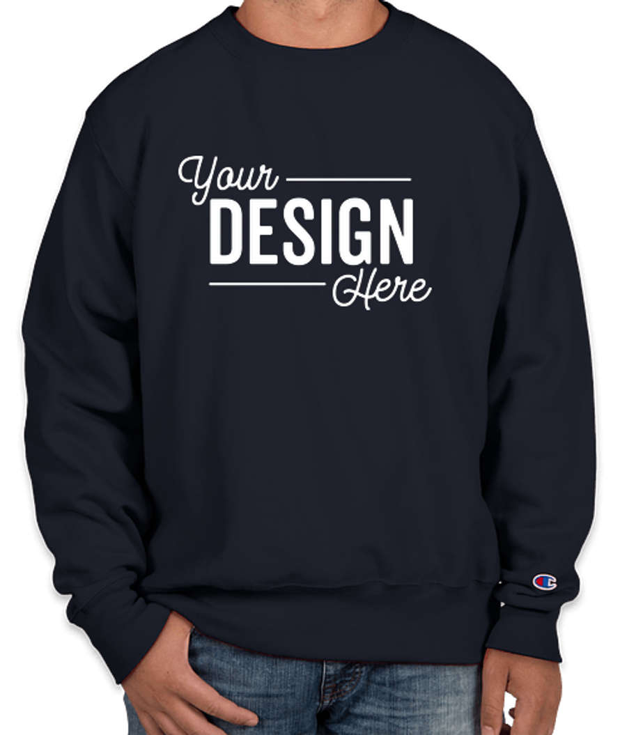 Champion Heavyweight Reverse Weave Crewneck Sweatshirt in Navy