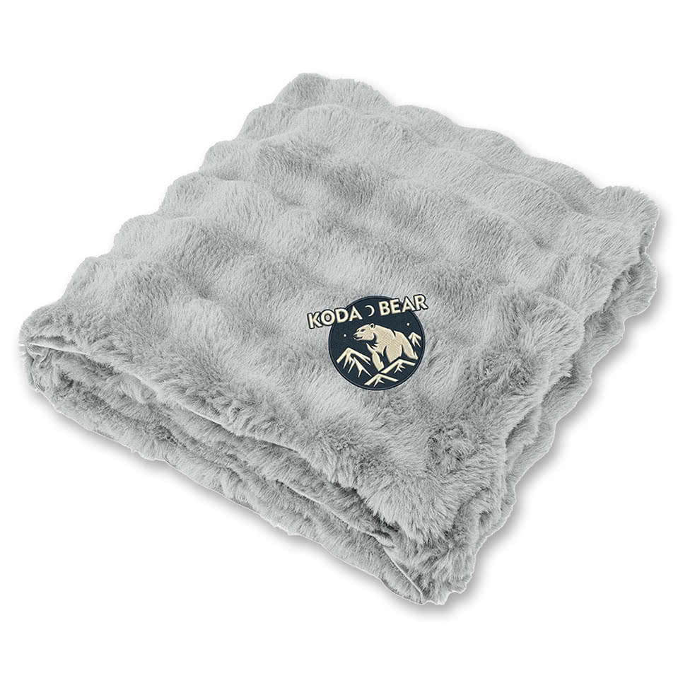 Faux Fur Recycled Bubble Blanket
