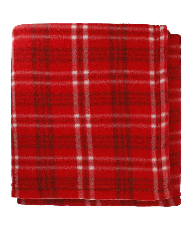 Plaid Fleece Throw Blanket
