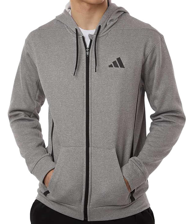 Adidas Game & Go Recycled Fleece Performance Full-Zip Hoodie