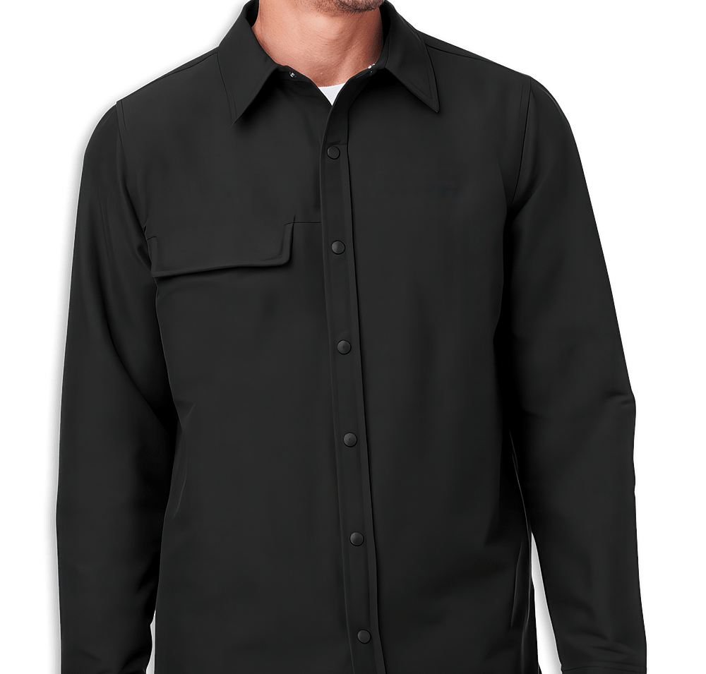 Harriton Flex Twill Long Sleeve Overshirt - Printed-default