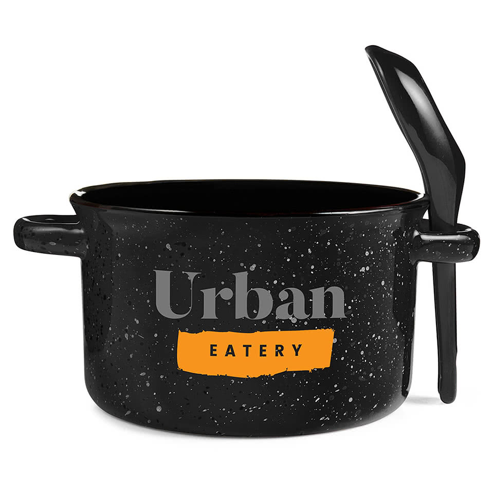 20 oz. Campfire Ceramic Bowl with Spoon