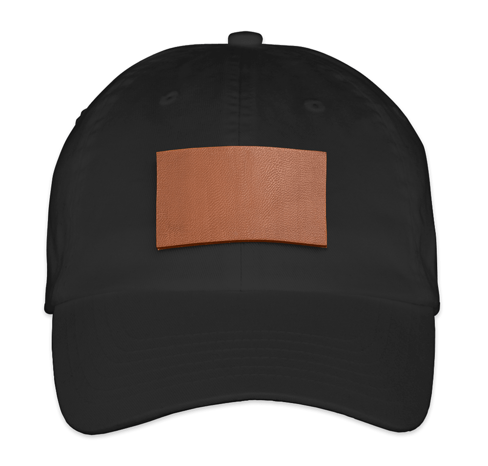 Valucap Bio-Washed Hat - Rectangle Faux Leather Patch - Laser Engraved-default