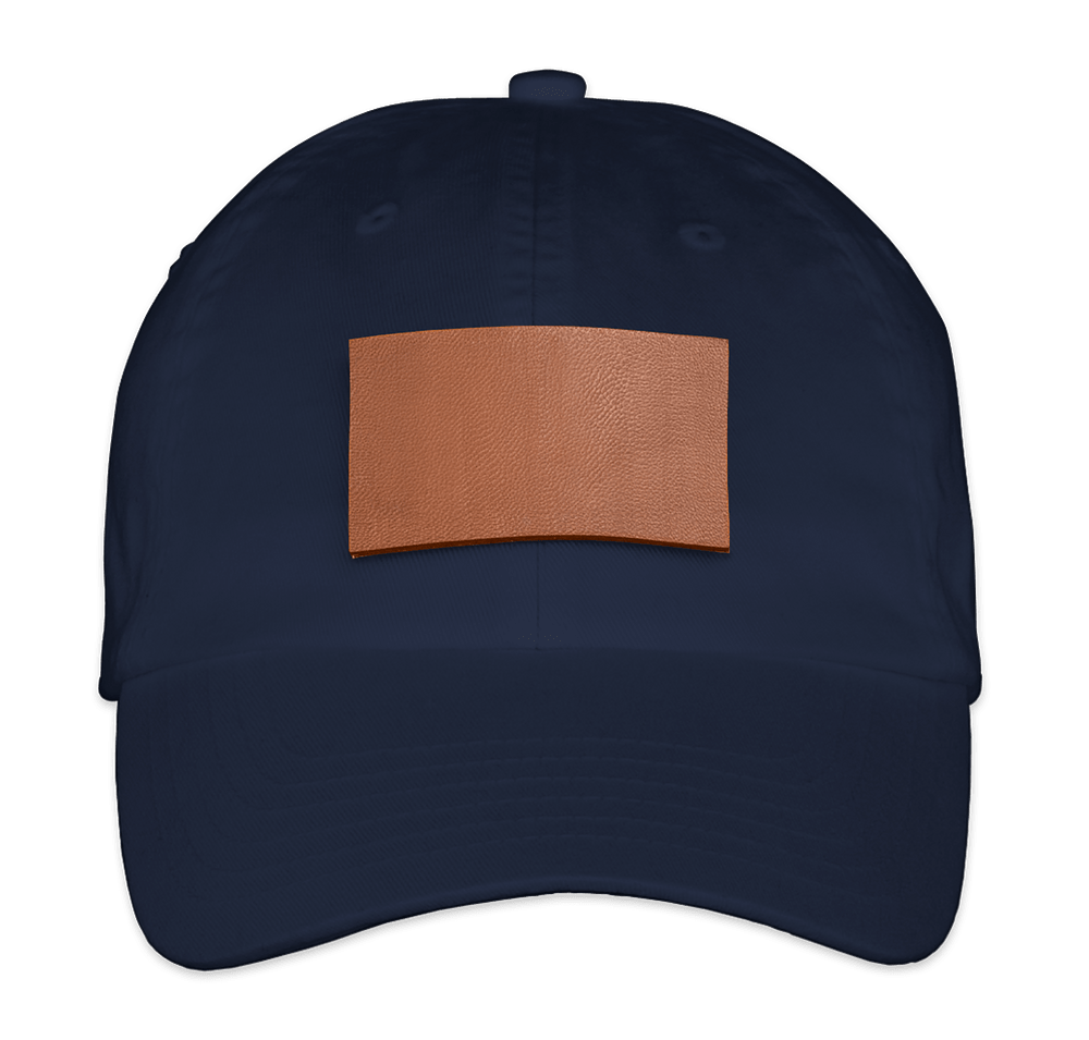Valucap Bio-Washed Hat - Rectangle Faux Leather Patch - Laser Engraved-default